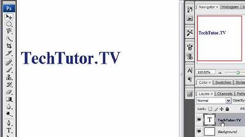 Position Text in Photoshop CS3