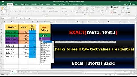 Công thức so sánh chuỗi trong excel