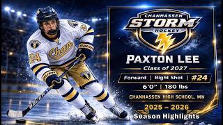Paxton Lee Class Of 2027 Mn High School Hockey Highlights 2025 - 2026 Season