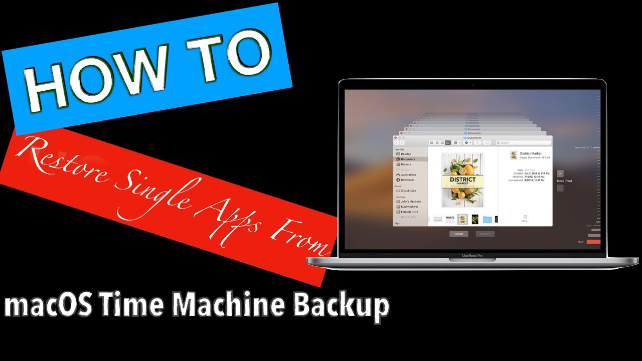 How To Restore Single Apps From macOS Time Machine Backup - YouTube