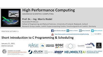 2021 High Performance Computing Practical Lecture 1.1 Intro C Programming and Scheduling Part2 👨‍💻