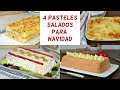 4 Ideas de PASTEL SALADO para NAVIDAD