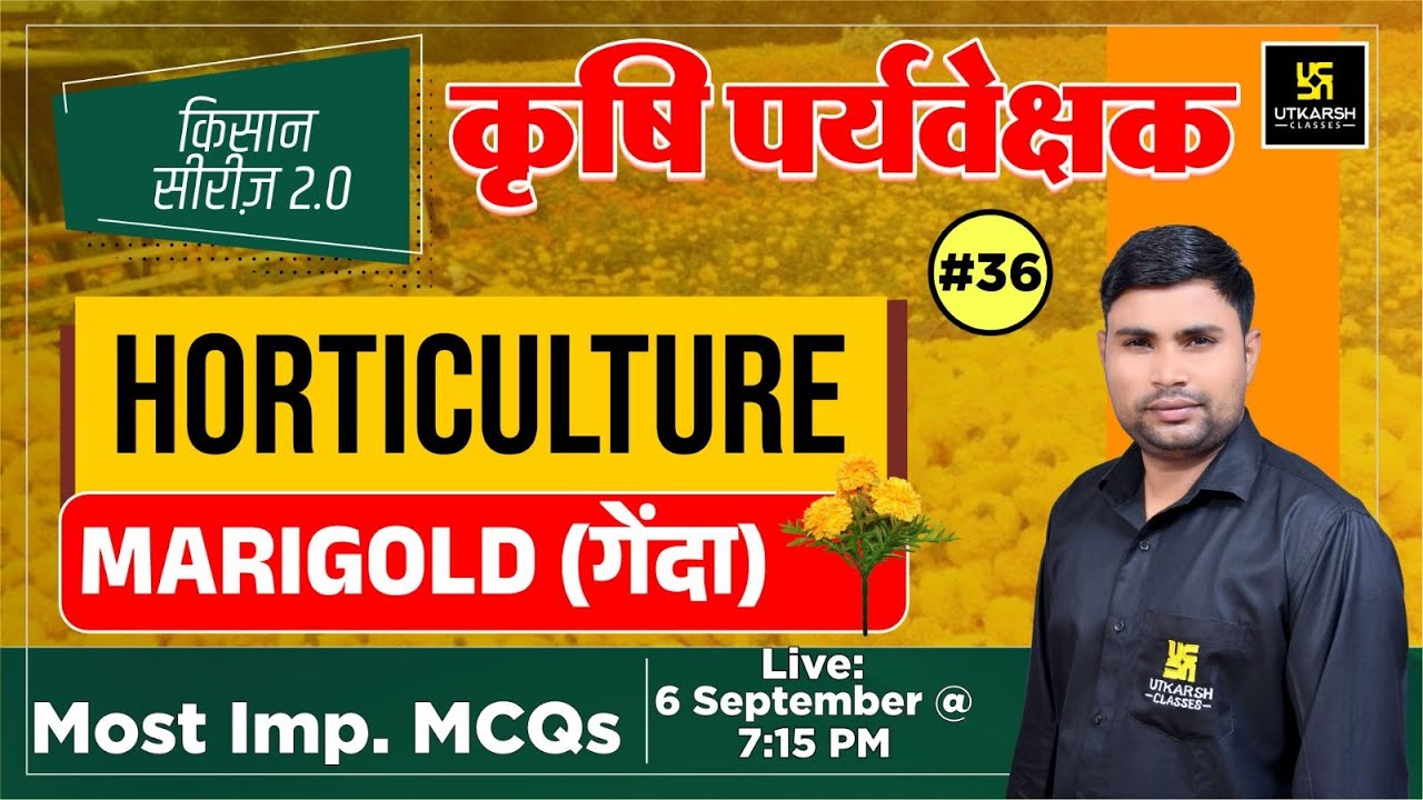 गेंदा ( Marigold )| Horticulture Important MCQ's #36 Agriculture Supervisor 2023 |
