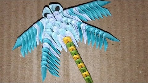 Dragonfly 3d Origami /how to make a 3d origami Dragonfly