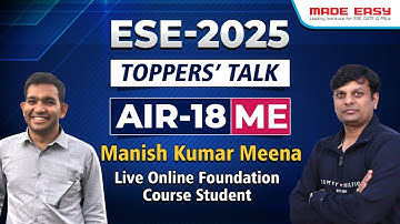 From IIT Kanpur to ESE AIR 18(ME)| Manish Kumar Meena