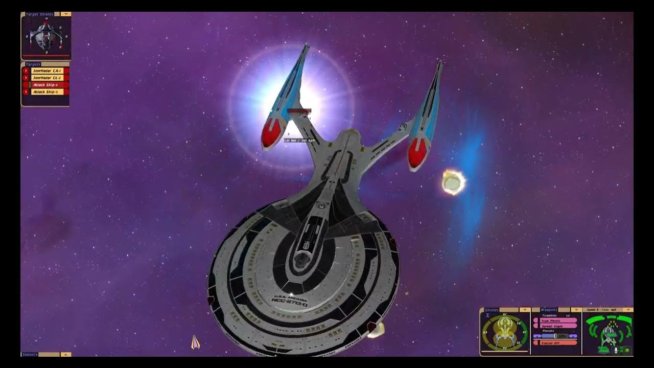 Star Trek Bridge Commander Arcadia Refit vs. Dominion Attack Force