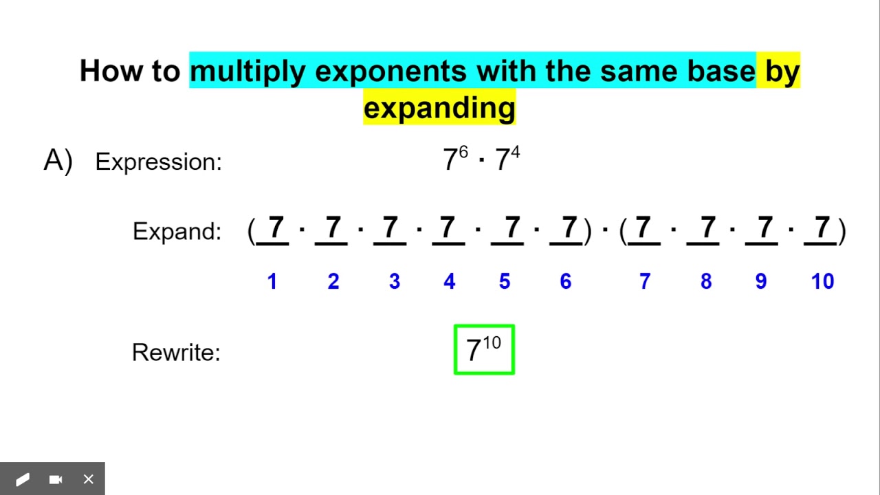 multiply-exponents-with-same-base-by-expanding-youtube