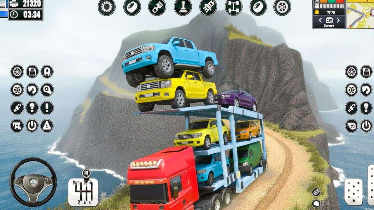 “Dangerous Mountain Roads! Car Transport! 😱 |Indian Truck Simulator - Android Gameplay 