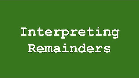 TEK 4.4H Interpreting Remainders