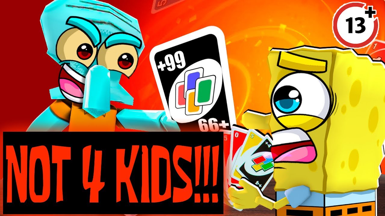 (NOT FOR KIDS!) Making SpunchBab Pick Up +99 CARDS UNO! (IMPRESSIONISTS PARODY)