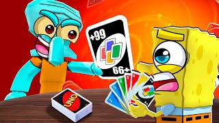 Making SpongeBob Pick Up +99 CARDS in ROBLOX UNO! (MOST INSANE GAME EVER!)