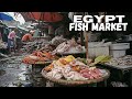 Egypt fish market vegetables stalls and random walk  4k walking tour
