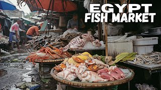 EGYPT: Fish Market, Vegetables Stalls and random walk  4K Walking Tour