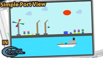 Simple Port View in OpenGL | WindMill | Clouds | Computer Graphics | OpenGL