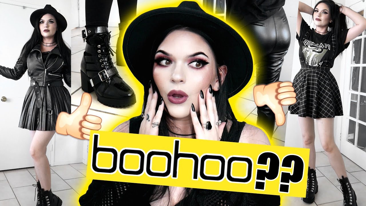 OMG...Trying Clothing + SHOES from BOOHOO 💀🍁🖤