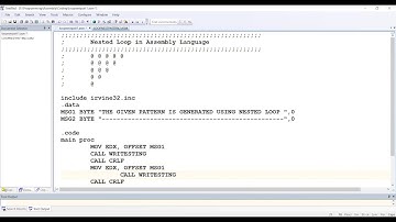 Assembly Language | Lecture 24 | Nested Loops | Patterns Generation