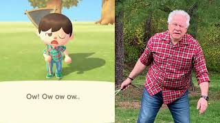 Animal Crossing: New Horizons  My Dad reenacts getting stung by wasps