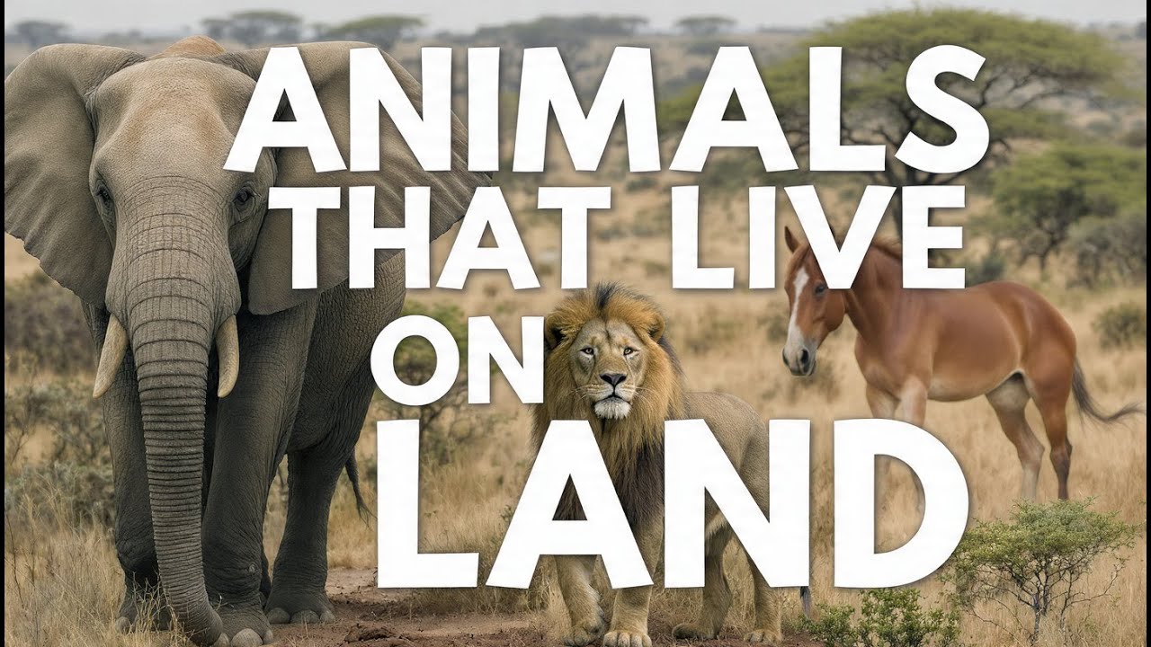 Where Live Ris Animal Animals That Live on Land 🌍| Learn Land Animals for Kids with Real ...