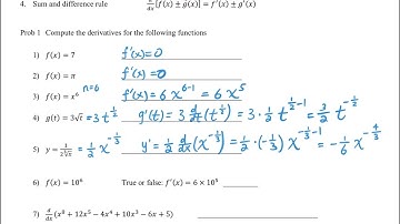 2.2 Basic Differentiation Rules and Rates of Change