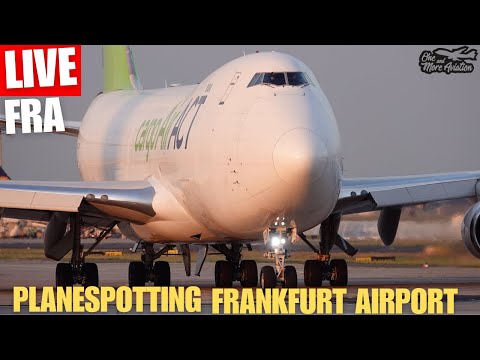 🔴Live late Night Planespotting Frankfurt Airport 🌇 #airplanes FRA