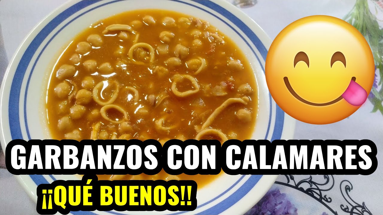 Garbanzos con calamares (guiso tradicional mediterráneo) - PequeRecetas