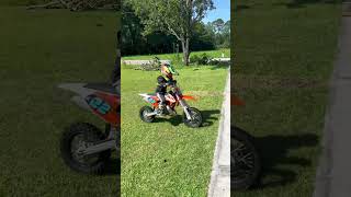Tristan on his new bike he named Big Chungas Boy! #ktm50 #mx #mtotocross #sx #youth #truck #letsgo