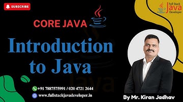 Introduction to Java | Learn with Mr. Kiran Jadhav