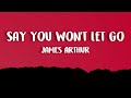 James Arthur - Say You Won