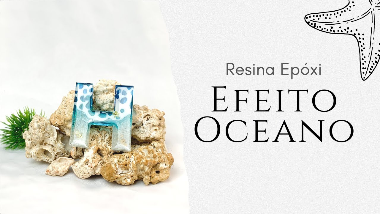 Efeito Oceano de resina Epóxi em Chaveiros - Curso de resina epóxi - Comece a Resinar