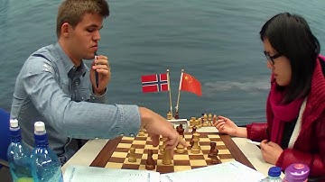 Magnus Carlsen Beats Hou Yifan -Tata Steel Chess Masters 2015