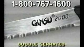 1983 Ginsu II Knives The Foot can split wood TV Commercial 