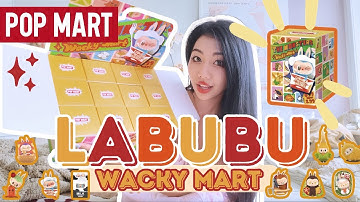 Unboxing the FULL Labubu Wacky Mart Blind Box Set 🍜🥗🍙 | Pop Mart Blind Box