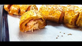 Вкусный пицца ролл Delicious pizza roll