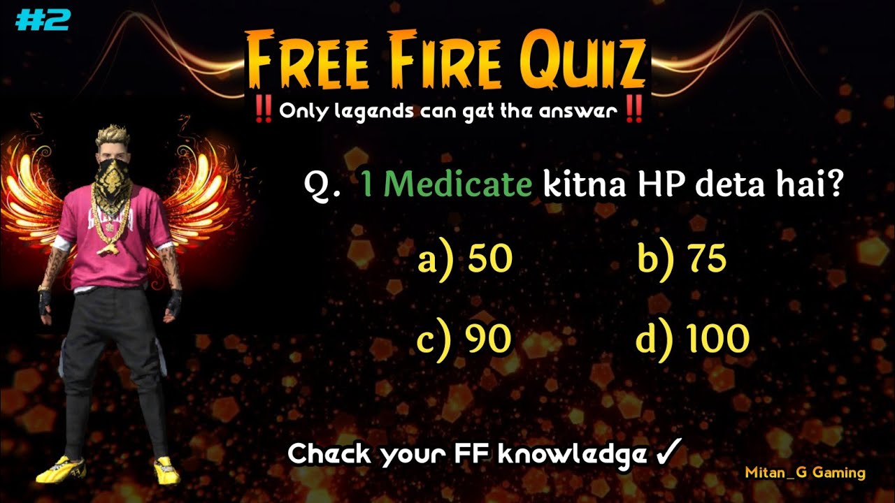 Free Fire Quiz (Questions) Free Fire FreeFireIndiaOfficial freefire