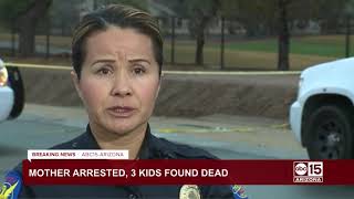 Police say mother arrested after three kids found dead in Phoenix home