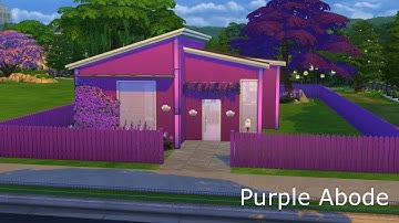 Purple abode - One color build challenge - The Sims 4
