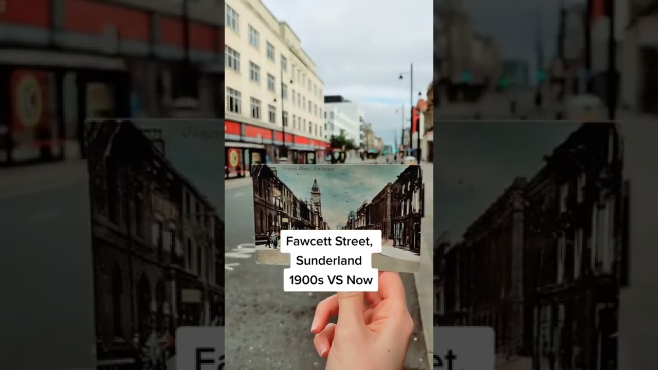 Fawcett Street Sunderland 1900s V Now 