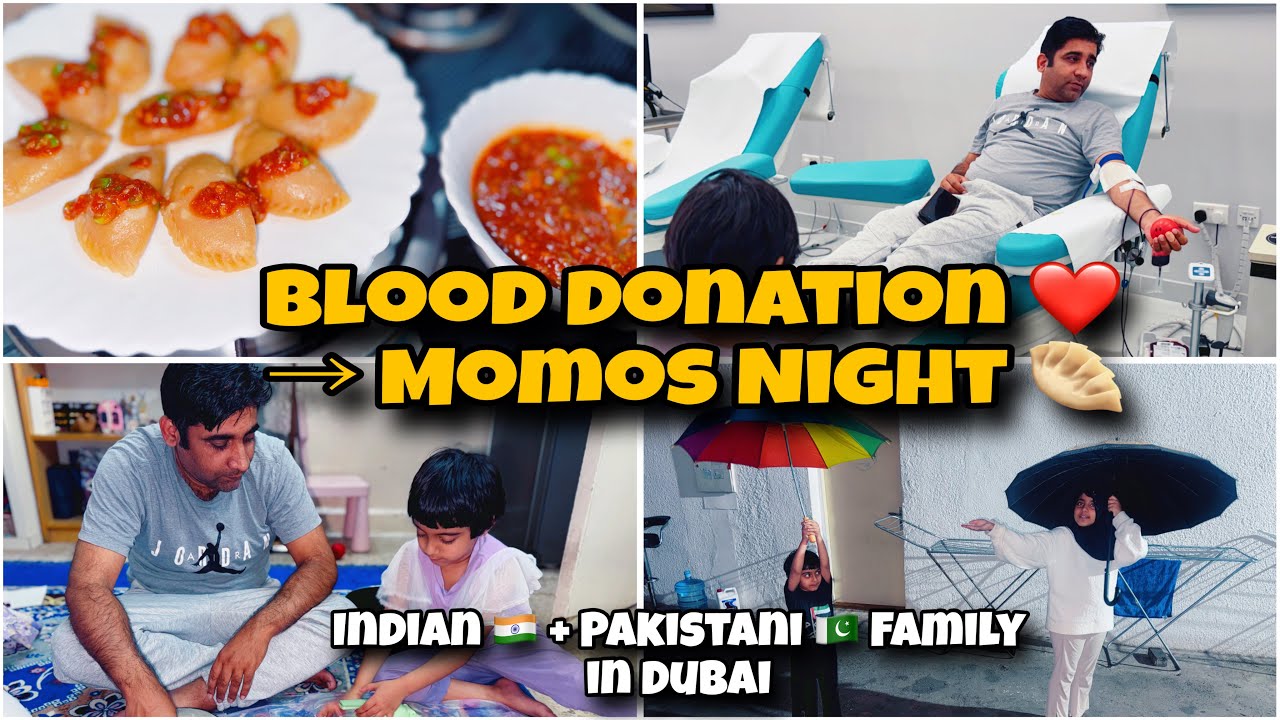 Busy Day Vlog 🇦🇪 Blood Donation + We Made Spicy Chicken Momos Together ❤️