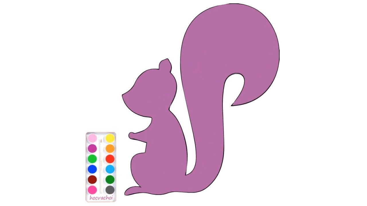 20 mẫu Hình vẽ con sóc đơn giản Cho bé tập tô màu