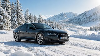 "Audi A8 4.2 TDI | 850 Nm V8 Power durch die verschneiten Alpen ❄️"