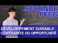 Développement durable : contrainte ou opportunité pour l'entreprise ? - PFEG - 2de - Les Bons Profs