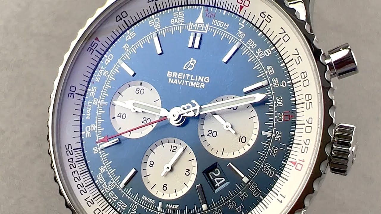 Breitling Navitimer B01 Chronograph 46 Stainless Steel 46mm Black Dial  Steel Bracelet AB0127211B1A1 - BRAND NEW