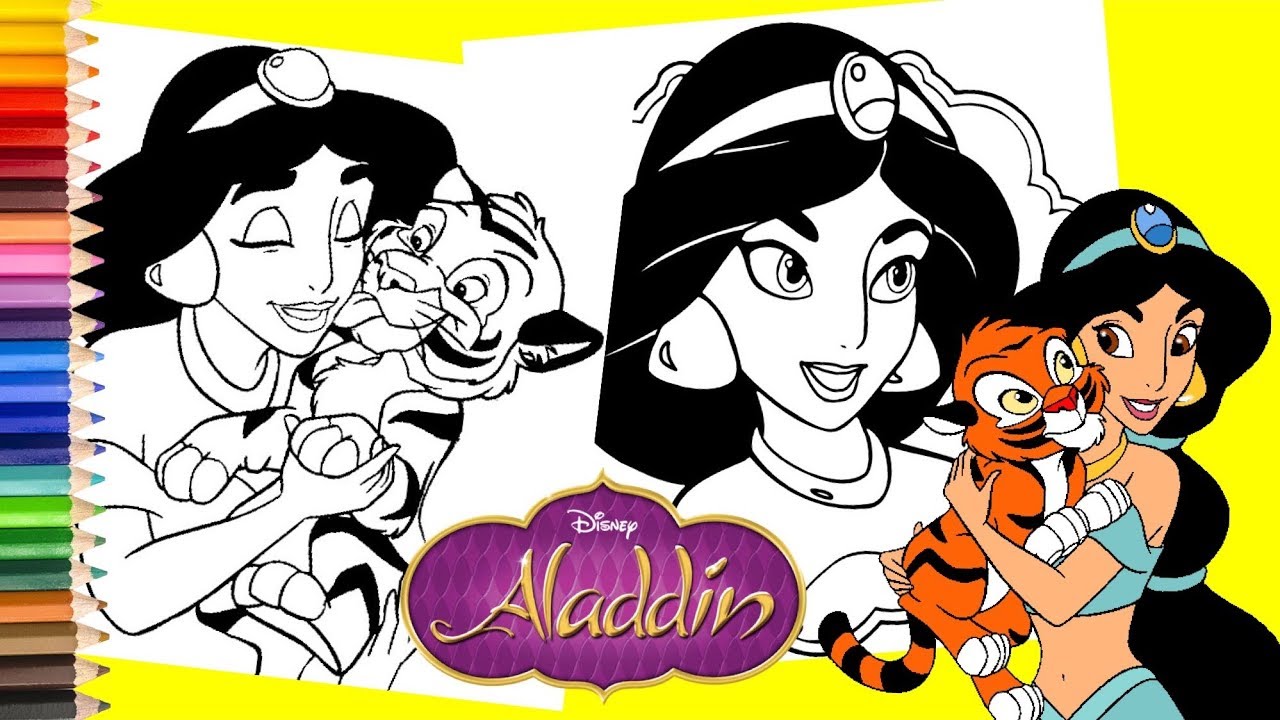 710 Coloring Pages Disney Princess Jasmine  Best Free