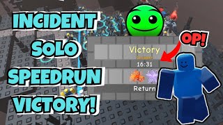 Solo Incident Victory! Post Update Speedrun in Doomspire Defense | ROBLOX