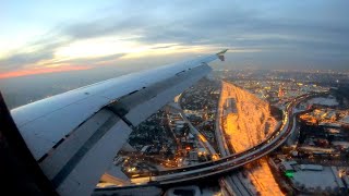 Eurowings A319: Beautiful Morning Approach to Hamburg in Snowy Landscape