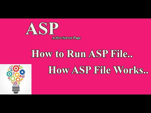 How to write and run An ASP file