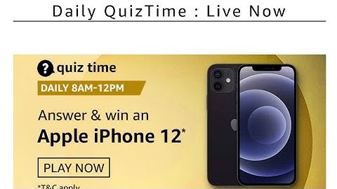 Amazon Quiz Answers Today | 29 November 2020 | Win an Apple iPhone 12
