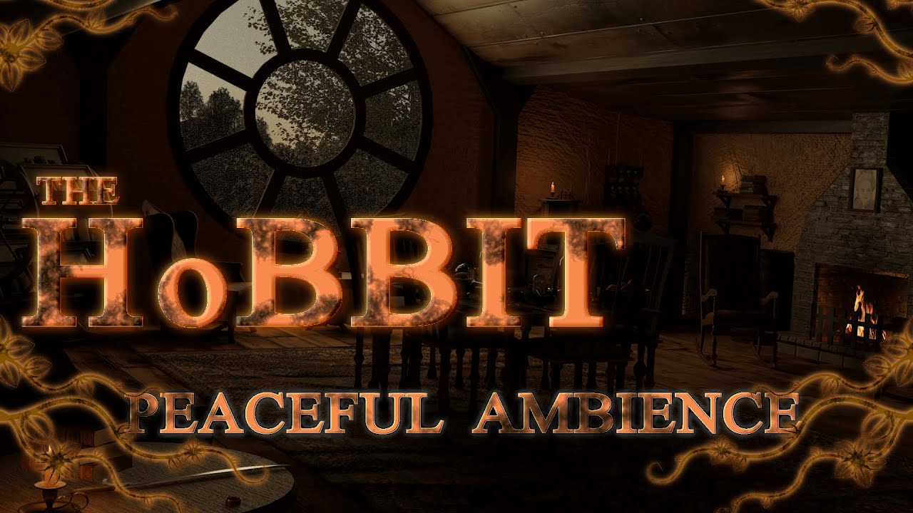 The Lord of The Rings |  Cozy Rain at The Hobbit Hole | Ambience & Music