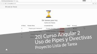 20) Curso de Angular  2. Uso de Pipes y Directives.