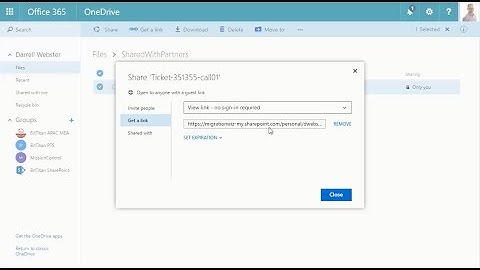 Guest Links and playing videos in OneDrive for Business